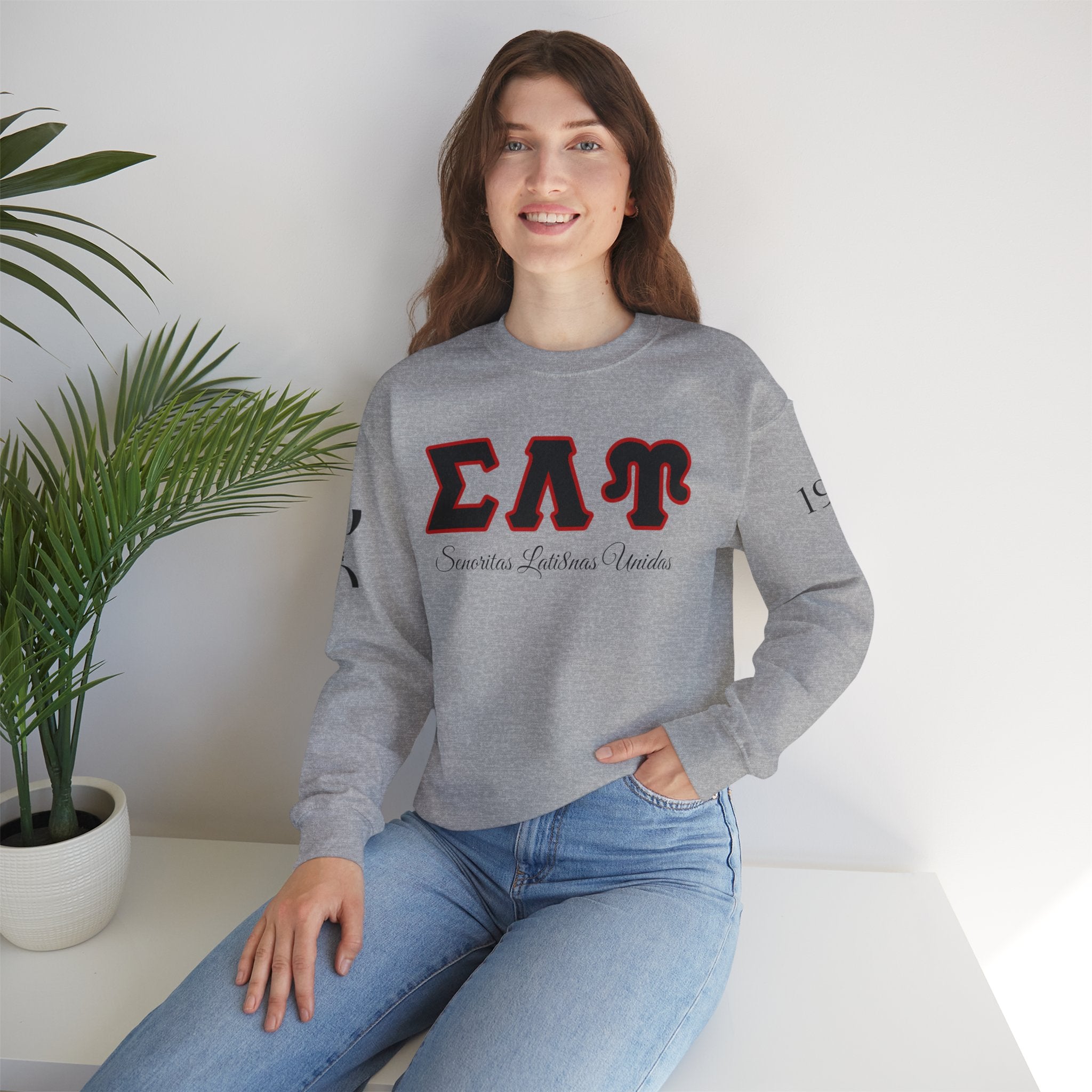 Sigma Lambda Upsilon Crest Sweatshirt | Greek Letters 1987 Fraternity Apparel