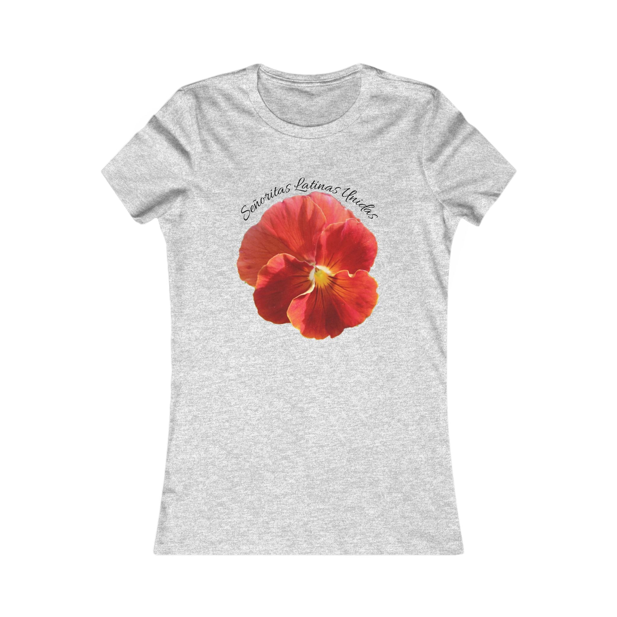 Pansy Floral Women's Tee — 'Essential, Fabulous, Chic' Graphic T-Shirt
