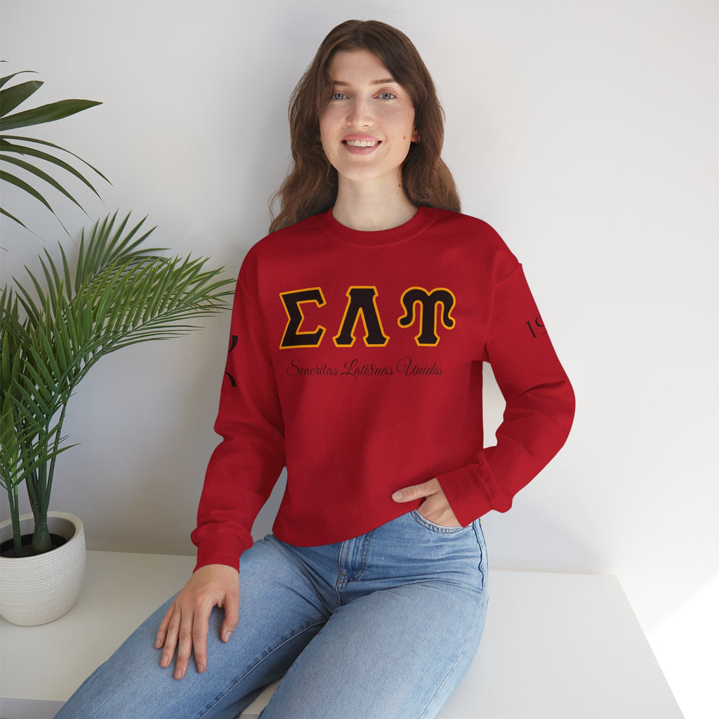 Sigma Lambda Upsilon Crest Sweatshirt | Greek Letters 1987 Fraternity Apparel