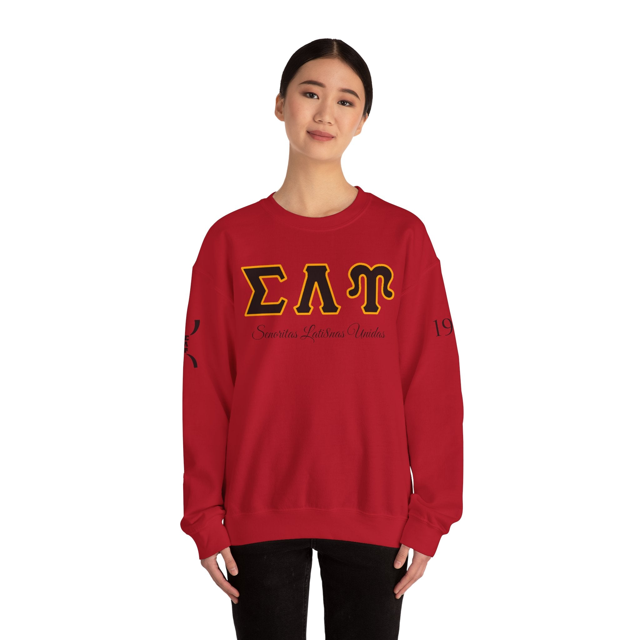 Sigma Lambda Upsilon Crest Sweatshirt | Greek Letters 1987 Fraternity Apparel