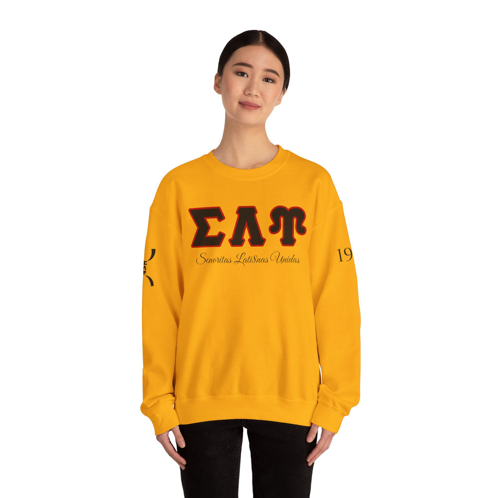 Sigma Lambda Upsilon Crest Sweatshirt | Greek Letters 1987 Fraternity Apparel