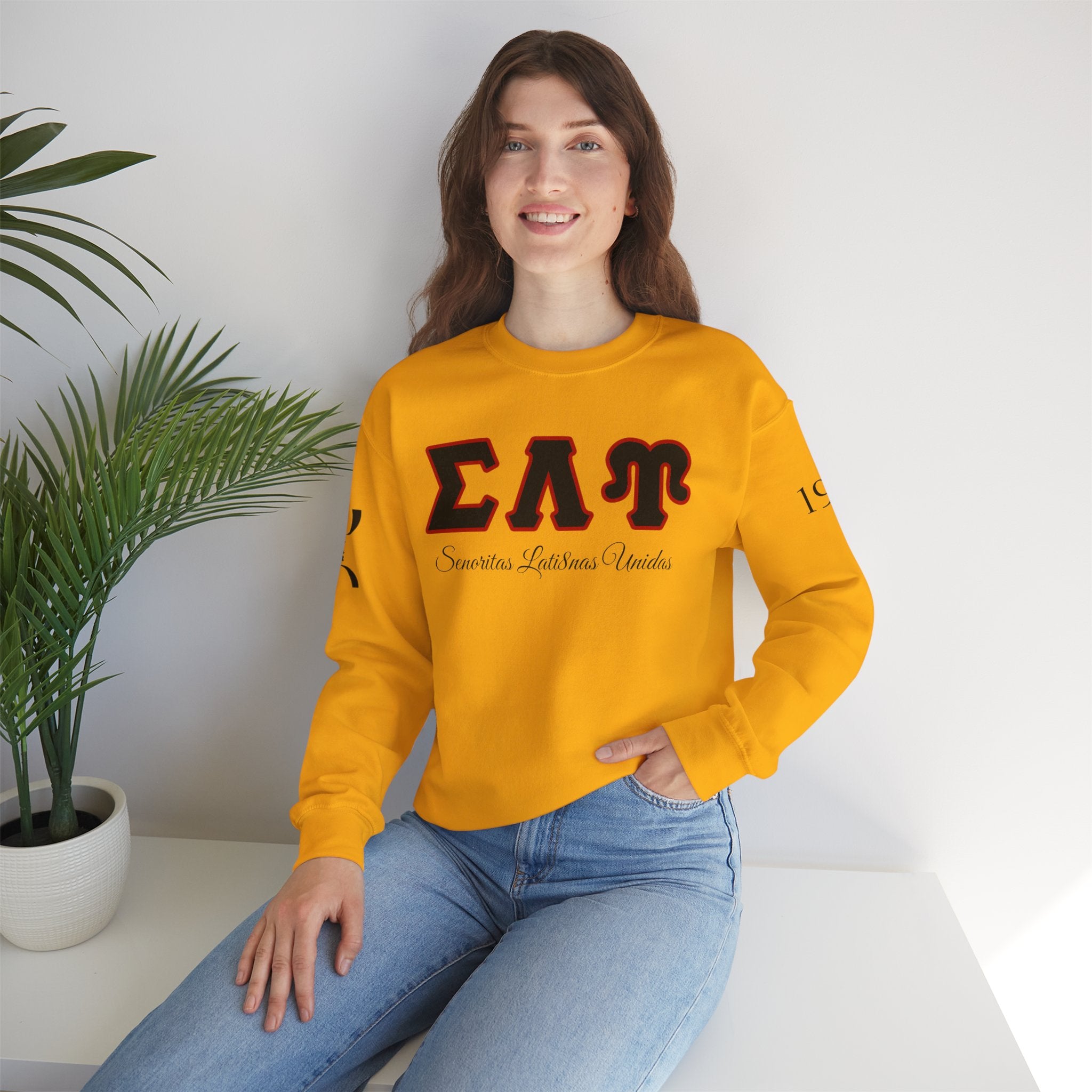 Sigma Lambda Upsilon Crest Sweatshirt | Greek Letters 1987 Fraternity Apparel