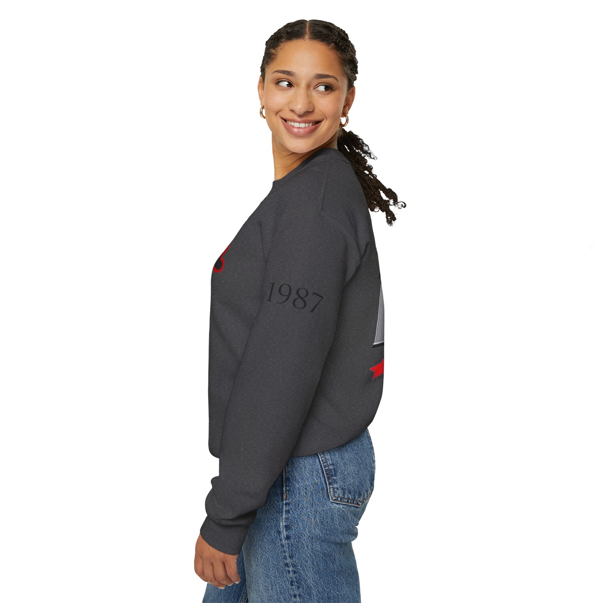 Sigma Lambda Upsilon Crest Sweatshirt | Greek Letters 1987 Fraternity Apparel