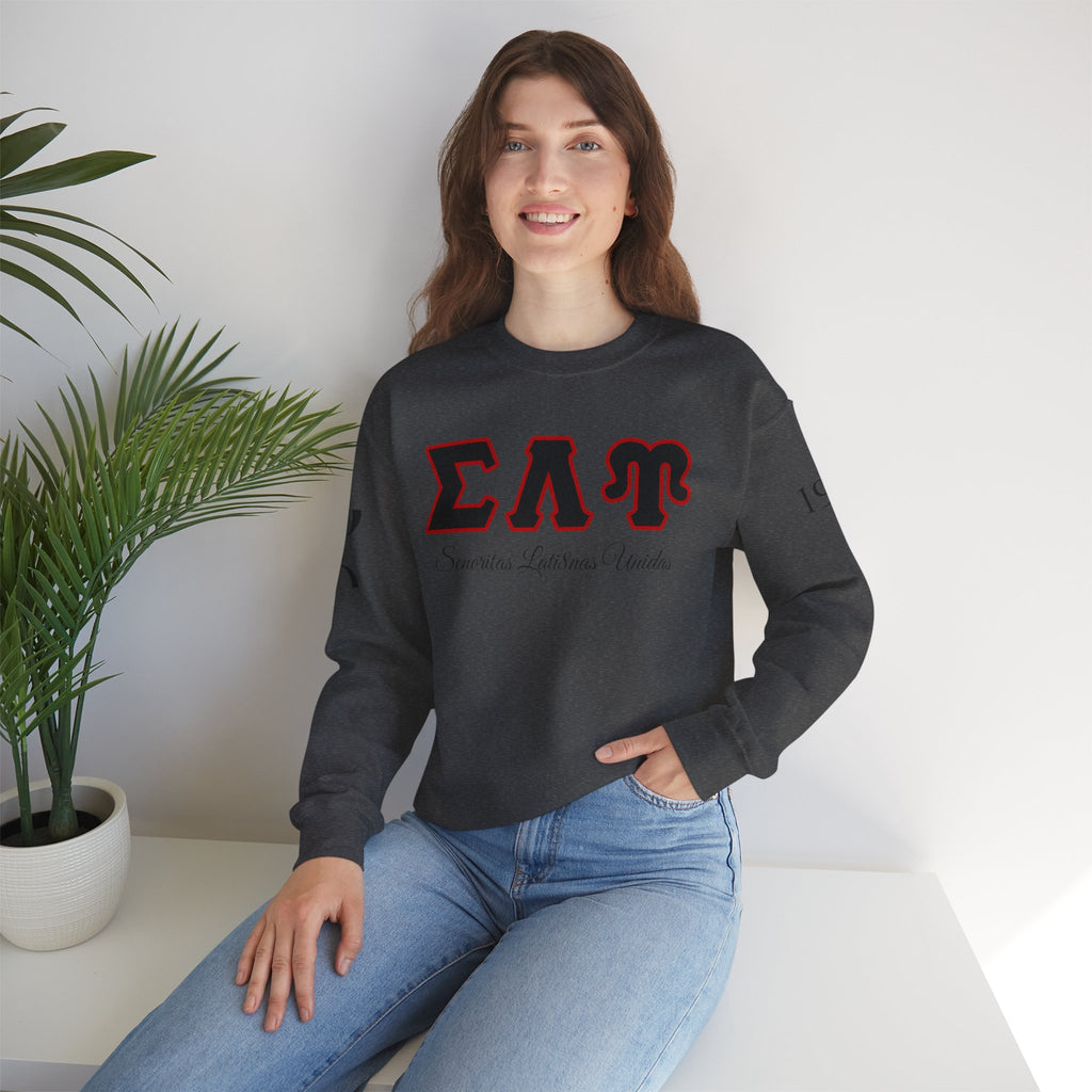 Sigma Lambda Upsilon Crest Sweatshirt | Greek Letters 1987 Fraternity Apparel