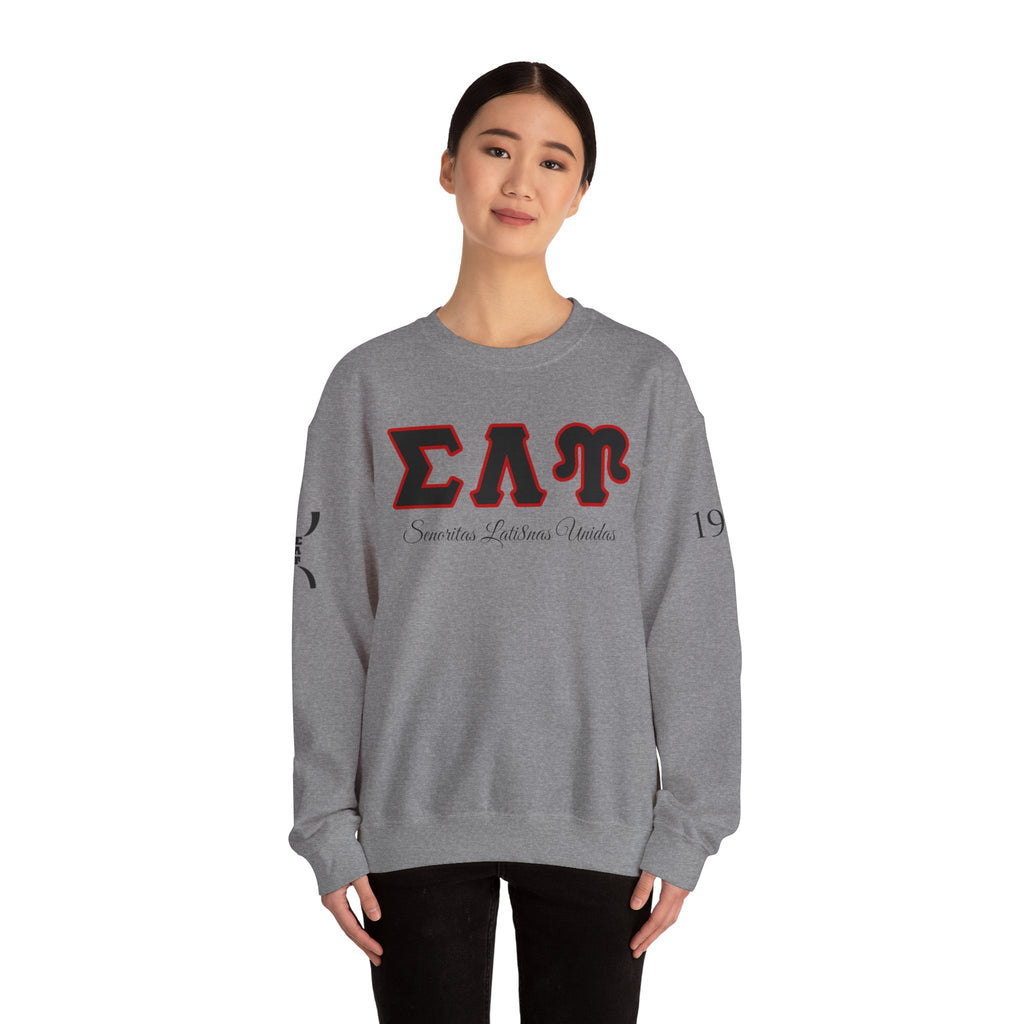 Sigma Lambda Upsilon Crest Sweatshirt | Greek Letters 1987 Fraternity Apparel