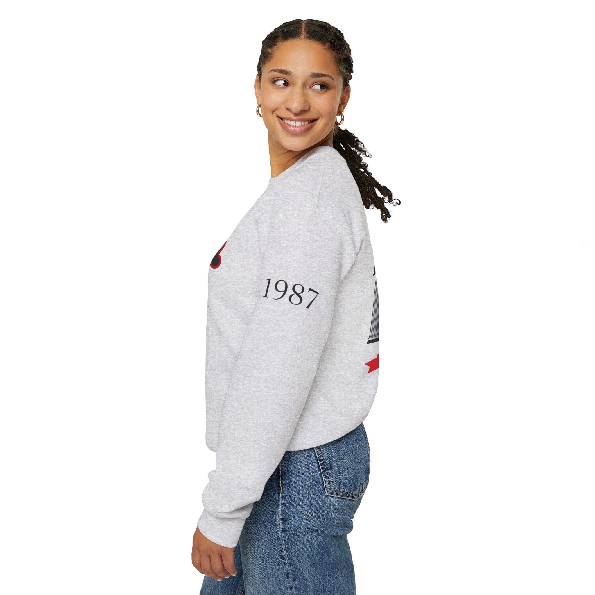 Sigma Lambda Upsilon Crest Sweatshirt | Greek Letters 1987 Fraternity Apparel
