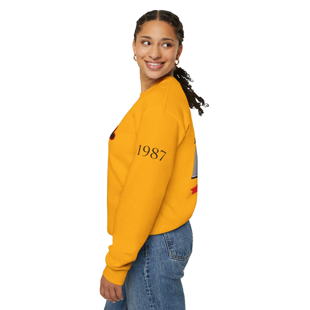 Sigma Lambda Upsilon Crest Sweatshirt | Greek Letters 1987 Fraternity Apparel