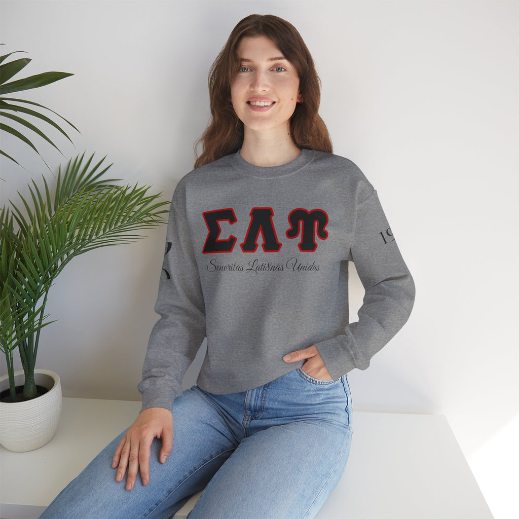 Sigma Lambda Upsilon Crest Sweatshirt | Greek Letters 1987 Fraternity Apparel