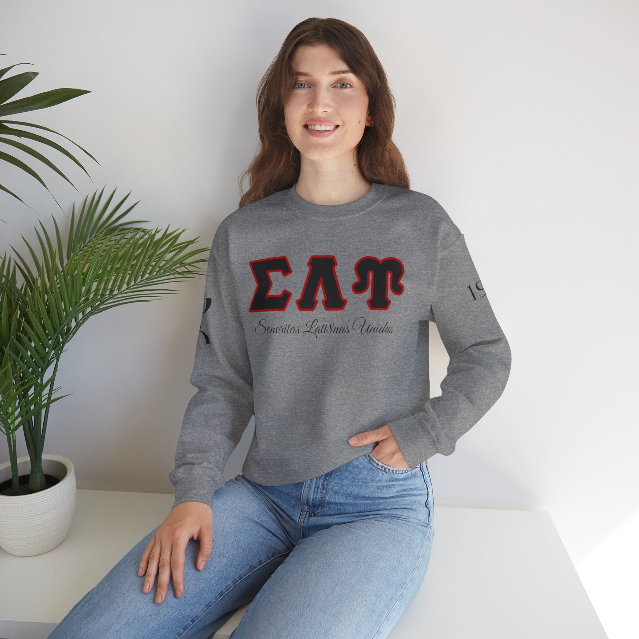 Sigma Lambda Upsilon Crest Sweatshirt | Greek Letters 1987 Fraternity Apparel