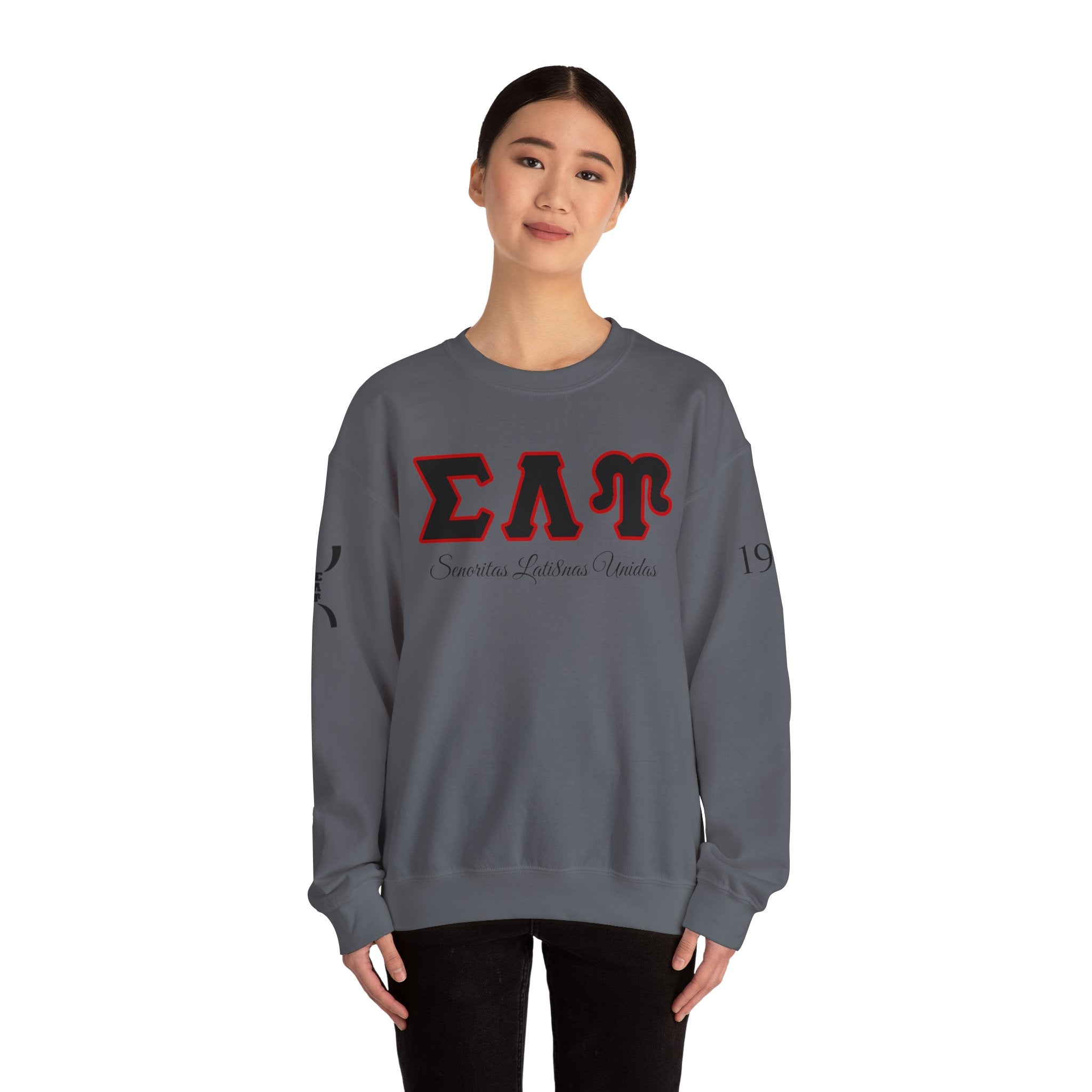 Sigma Lambda Upsilon Crest Sweatshirt | Greek Letters 1987 Fraternity Apparel