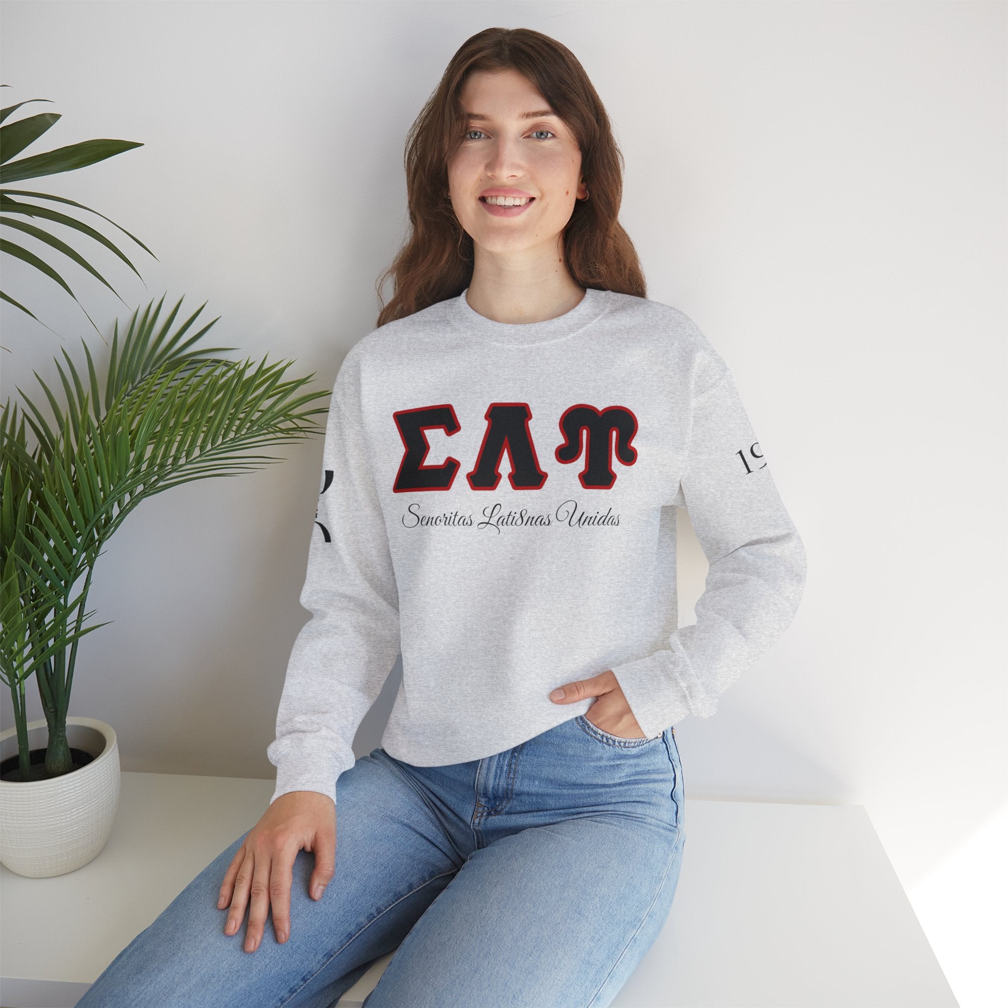 Sigma Lambda Upsilon Crest Sweatshirt | Greek Letters 1987 Fraternity Apparel
