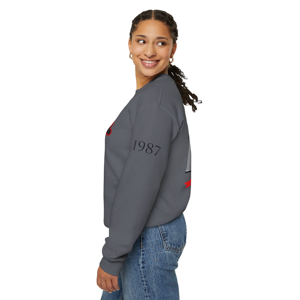 Sigma Lambda Upsilon Crest Sweatshirt | Greek Letters 1987 Fraternity Apparel