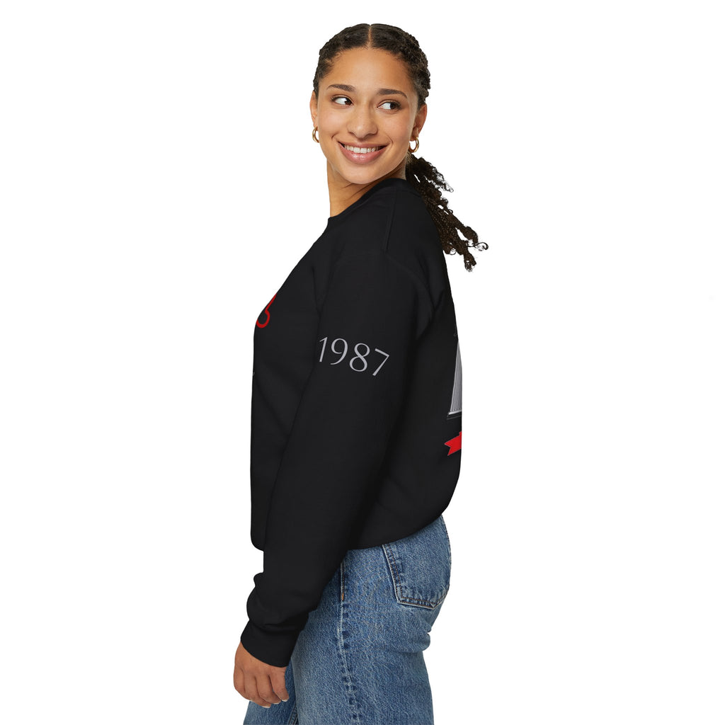Sigma Lambda Upsilon Crest Sweatshirt | Greek Letters 1987 Fraternity Apparel