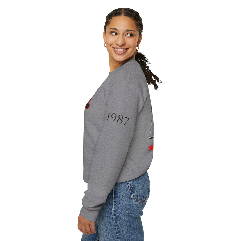 Sigma Lambda Upsilon Crest Sweatshirt | Greek Letters 1987 Fraternity Apparel