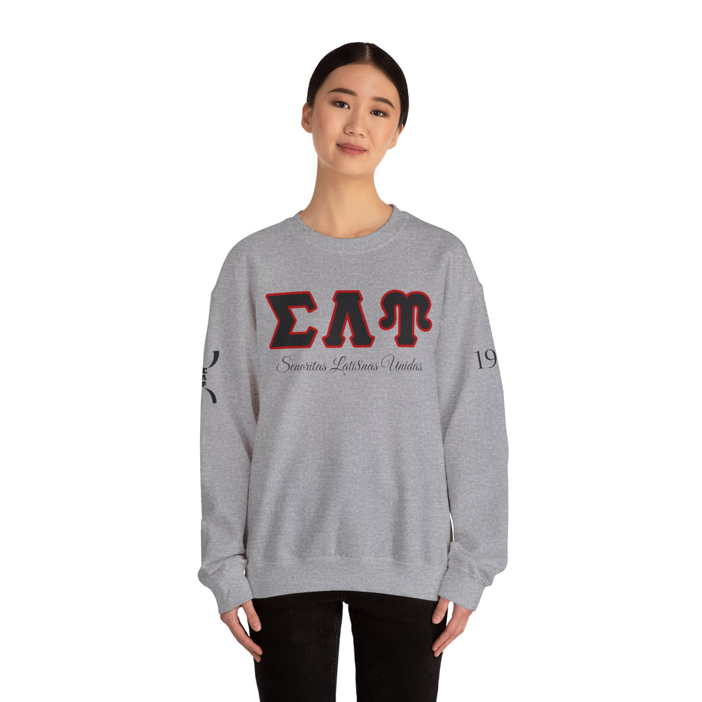 Sigma Lambda Upsilon Crest Sweatshirt | Greek Letters 1987 Fraternity Apparel